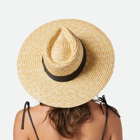 EUC Brixton Joanna Hat Straw Beach Sun Hat UPF 50 Size Medium in Honey - Picture 5 of 14